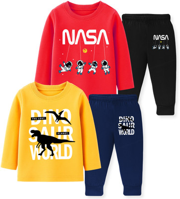 Lavi-Tavi Baby Boys Casual T-shirt Track Pants(Combo 1)