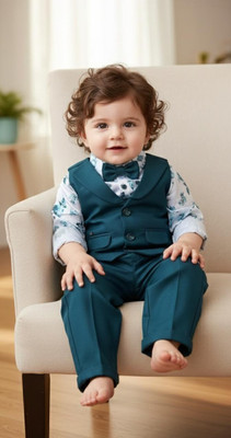 Vendzo Baby Boys Party(Festive) Shirt Pant(green)