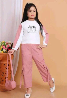 Infinity Creation Girls Party(Festive) Top Pant(PINK)