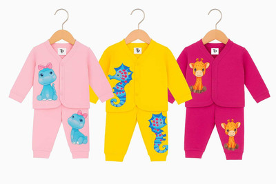 Rex Rabbit Baby Boys & Baby Girls Casual T-shirt Pant(Gold)
