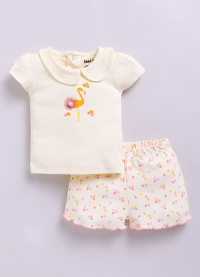 Smart Baby Baby Boys Casual T-shirt Shorts(Yellow)