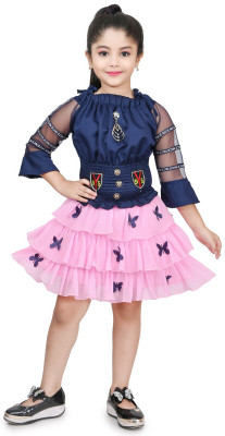 Litikit Fashion Girls Party(Festive) Top Skirt(pink)