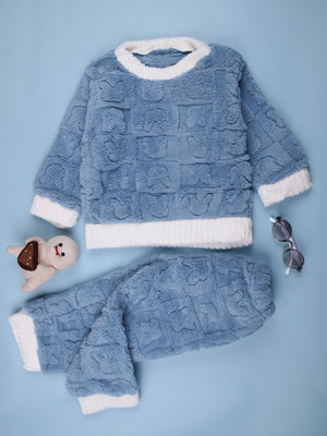 V-MART Girls Casual Sweatshirt Pyjama(Blue)