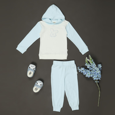 Coccuddle Baby Boys & Baby Girls Casual Sweatshirt Sweatpant(Ice Meltt)