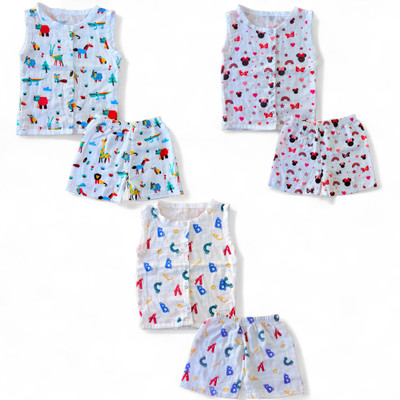 RBCPON Baby Boys & Baby Girls Casual Top Shorts(SET_JNGL_MIN_ABC)