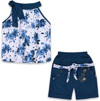 Wishkaro Girls Party(Festive) Top Shorts(Dark Blue)