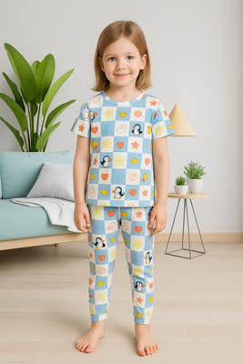 LILASTEX Boys & Girls Dora Casual T-shirt Pant(Multicolor 3)