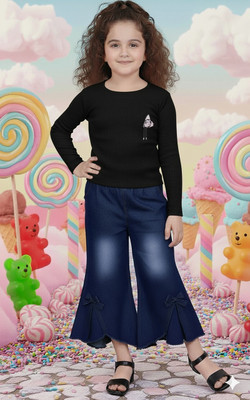 Admire Girls Party(Festive) Top Jeans, Dress, T-shirt, Top(black)