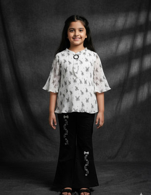 BAF Girls Party(Festive) Top Pant(Black white)