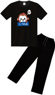 CoolTees4U Boys & Girls Casual T-shirt Track Pants(Multicolor)