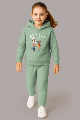 Hellcat Girls Casual Sweatshirt Track Pants(Sea Green/Sea Green)