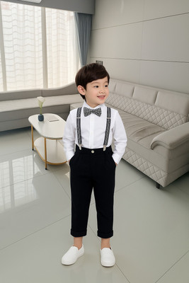 Bleckz Someck Boys Casual Shirt Pant(White)