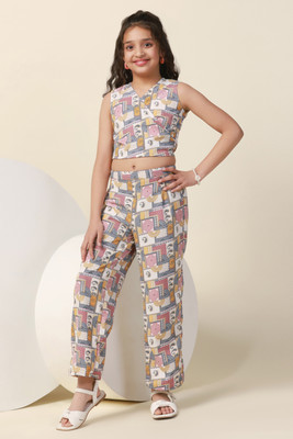 Fashion Dream Girls Casual Top Pant(MULTICOLOR)