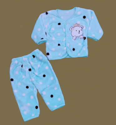 Reshu's Baby Boys & Baby Girls Daisy Casual Bodysuit Pant(Aqua)