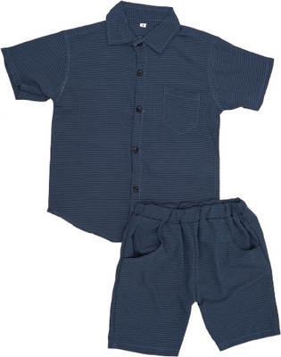 MaaBhawaniprint Baby Boys & Baby Girls Casual Shirt Shorts(Blue)