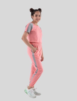 Tweeny Mini Girls Casual Track Suit Track Suit(Fusion Coral)