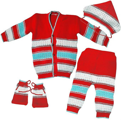 Jugoba Baby Boys & Baby Girls Casual Sweater Pant(Red)