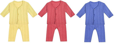 Justlist Baby Boys & Baby Girls Casual Bodysuit Pyjama(Multicolor)