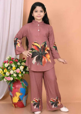 DS DRESSES Girls Party(Festive) Dress Pyjama(Brown)