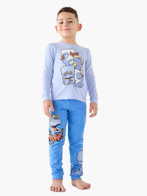 JUNIORS by Babyshop Boys Casual T-shirt Pyjama(Blue)