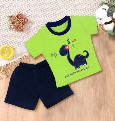 INAYA Baby Boys & Baby Girls Casual T-shirt Shorts(MULTI)
