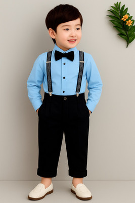 Bleckz Someck Boys Party(Festive) Shirt Pant(Blue)