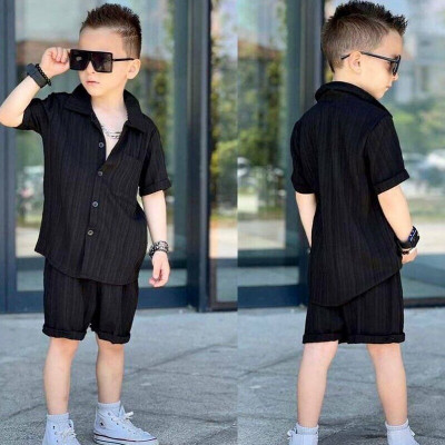 MODTHREAD Boys Casual Shirt Shorts(black)