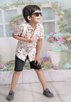 ALANTA Baby Boys & Baby Girls Casual Shirt Shorts(FLOWER)