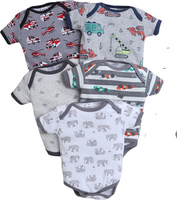 EIO Baby Boys & Baby Girls Casual Romper Bodysuit(Grey)