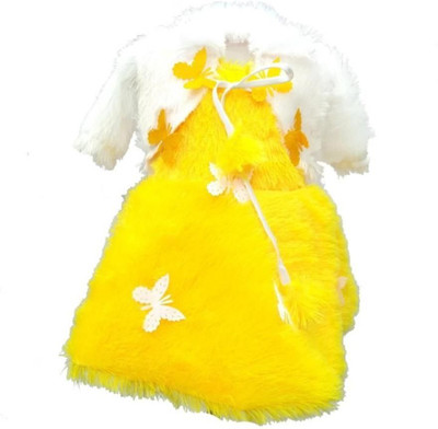 Sopm Baby Girls Casual Dress Jacket(Yellow, white)