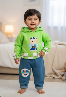 Delta Fashion Baby Boys & Baby Girls Casual Sweatshirt Track Pants(Green)