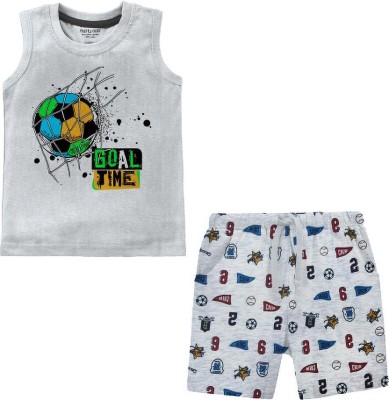 Miss & Chief Baby Boys & Baby Girls Casual T-shirt Shorts(Grey)