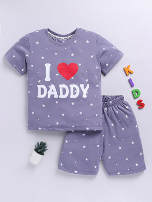 YK X Tinyo Boys & Girls Casual T-shirt Shorts(Grey)