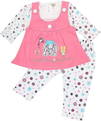 NammaBaby Baby Girls Casual Dress Pyjama(PINK)