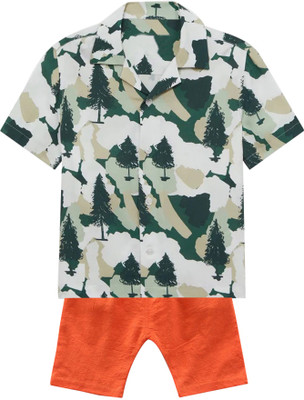 Sajavat Baby Boys Casual Shirt Shorts(HILL_ORANGE_Green)