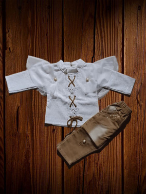 Lalisha Baby Girls Party(Festive) Top Jeans(White)