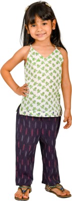 Tiny Bunnies Baby Girls Party(Festive) Top Pant(Green:Purple)