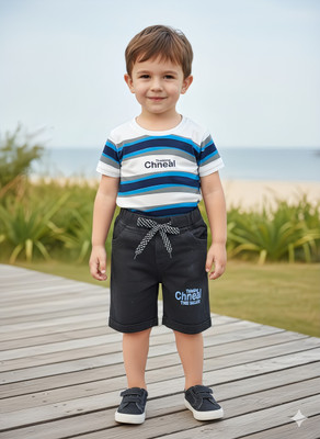 LAL COLLECTION Baby Boys Casual T-shirt Pant(WHITE)