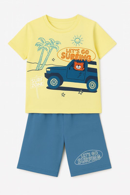 Tora Baby Boys & Baby Girls Casual T-shirt Shorts(multicolor)