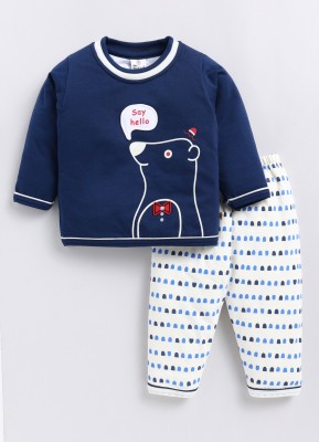 NATKHAT Baby Boys Casual T-shirt Pant(INK BLUE)