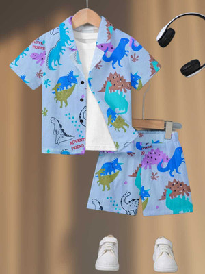 Sainal Enterprises Baby Boys & Baby Girls Casual Shirt Shorts(Blue)