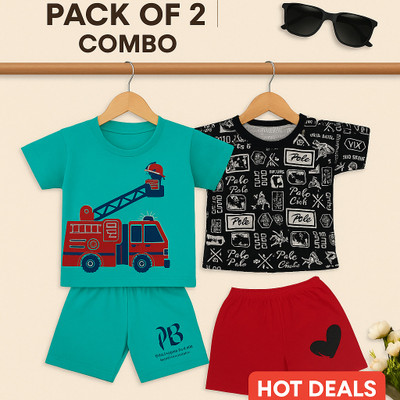 MODESTYLE Baby Boys & Baby Girls Casual T-shirt Pant(MULTI)