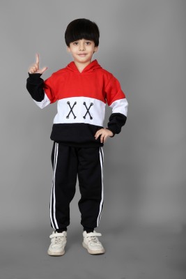 ARY Baby Boys & Baby Girls Casual Sweatshirt Track Pants(red, white, black)