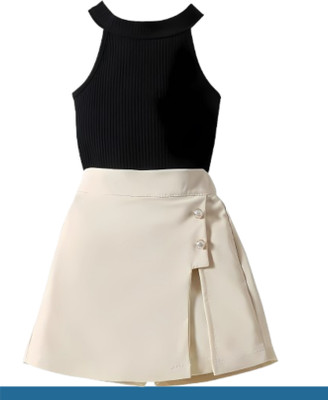 MENVVY Baby Girls Party(Festive) Top Shorts(BLACK)