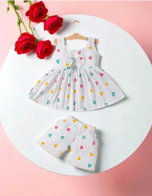 MODESTYLE Baby Girls Party(Festive) Top Pant(WHITE)