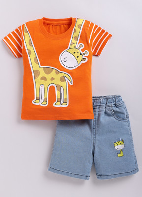 ZADMUS Baby Boys Party(Festive) T-shirt Shorts(Orange)
