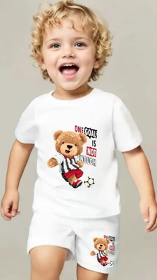 ASHRA TRENDING Baby Boys & Baby Girls Casual T-shirt Shorts(Multicolor)