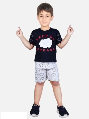 Jaganath Creations Baby Boys & Baby Girls Casual T-shirt Shorts(Navy Blue)