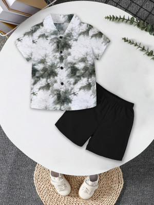 hanumant Boys Casual Shirt Shorts(Green)