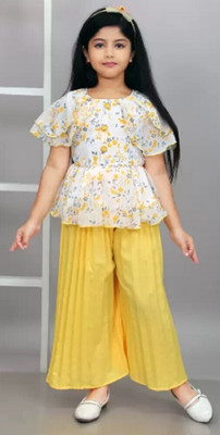 KidsCute Baby Girls Casual Top Pant(YELLOW)